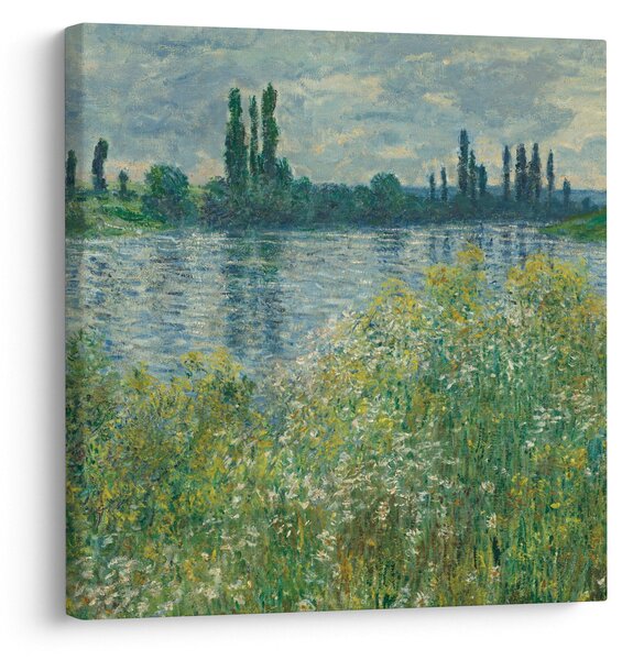Obraz - Claude Monet, Banks of the Seine, reprodukce (30x30 cm)