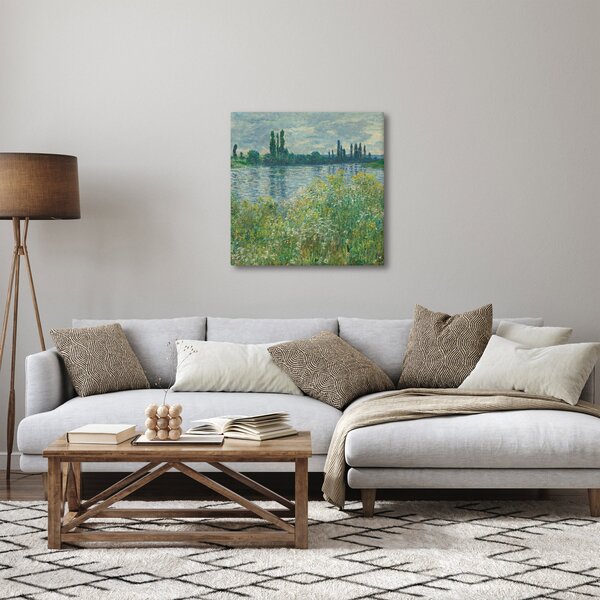 Obraz - Claude Monet, Banks of the Seine, reprodukce (30x30 cm)