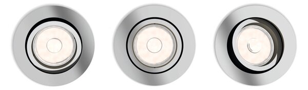 50393/11/PN Donegal podhledové svítidlo GU10 3x5,5W bez zdroje kulaté 9cm IP20, leskle chromové