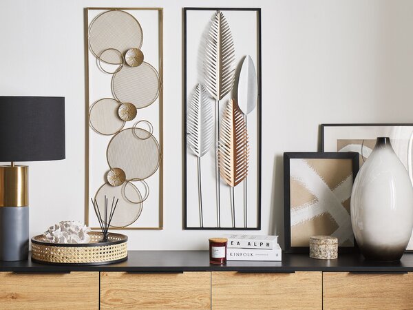 Závěsná ozdoba List NIOBIUM Kov 90 cm Stříbrná