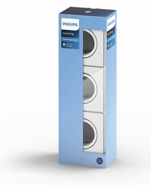 50193/31/PN Enneper podhledové svítidlo GU10 3x5,5W bez zdroje hranaté 9cm IP20, bílé