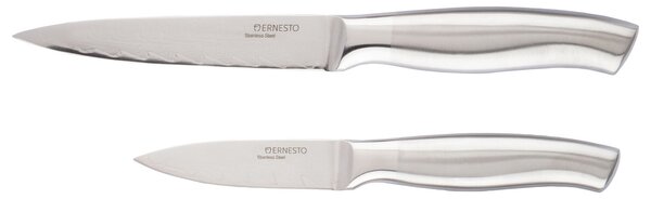 ERNESTO® Kuchyňský nůž z damascenské oceli (sada nožů na zeleninu s rukojetí z nerezové oceli) (100339029004)