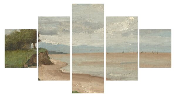 Obraz - Jean-Baptiste-Camille Corot, Beach Near Etretat, reprodukce (125x70 cm)