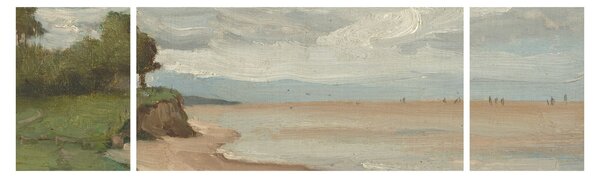 Obraz - Jean-Baptiste-Camille Corot, Beach Near Etretat, reprodukce (170x50 cm)