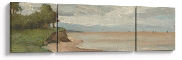 Obraz - Jean-Baptiste-Camille Corot, Beach Near Etretat, reprodukce (170x50 cm)