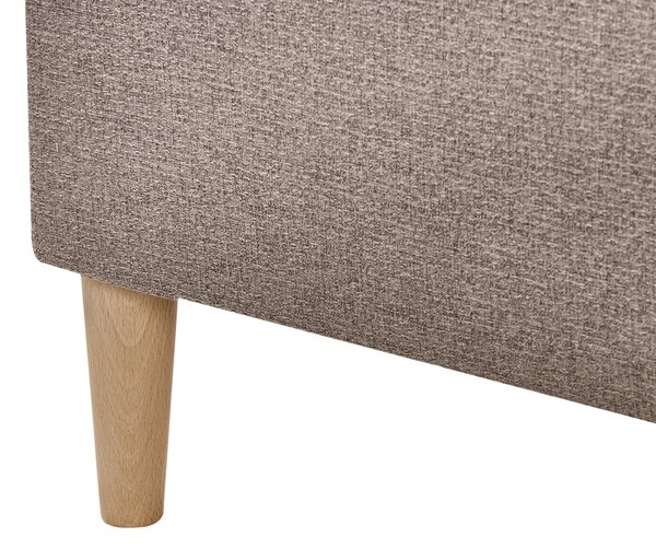Kontinentální postel s úložným prostorem Tkanina OFFICER 180 x 200 cm Taupe