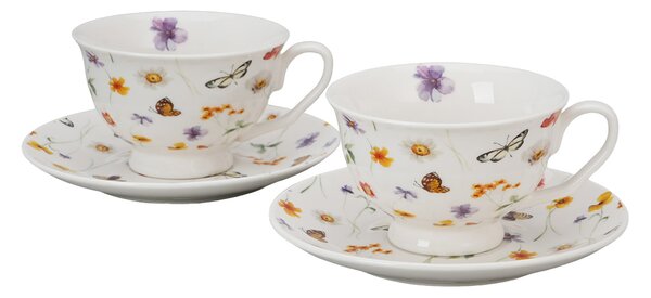 Porcelánový šálek na noze s podšálkem Royal Margaret 250 ml sada 2ks