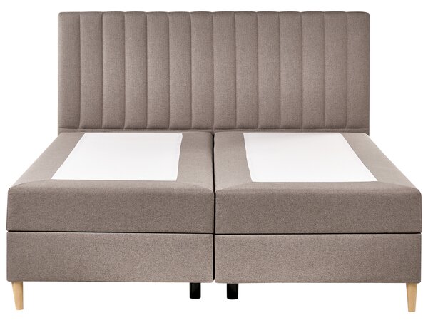 Kontinentální postel s úložným prostorem Tkanina OFFICER 180 x 200 cm Taupe