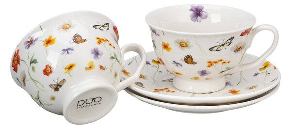 Porcelánový šálek na noze s podšálkem Royal Margaret 250 ml sada 2ks