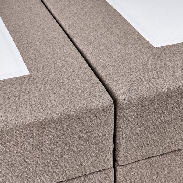 Kontinentální postel s úložným prostorem Tkanina OFFICER 180 x 200 cm Taupe