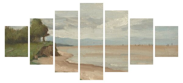Obraz - Jean-Baptiste-Camille Corot, Beach Near Etretat, reprodukce (210x100 cm)