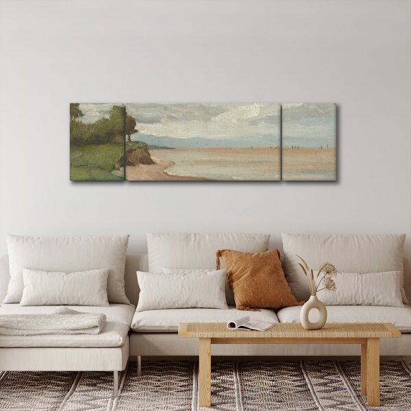 Obraz - Jean-Baptiste-Camille Corot, Beach Near Etretat, reprodukce (170x50 cm)