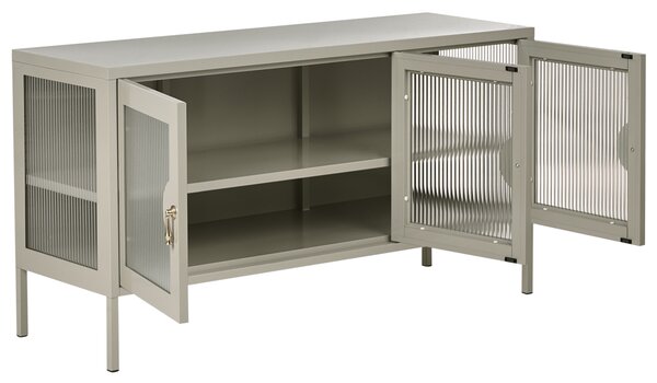 Komoda se 3 dvířky GLEORA Kov Světle béžová