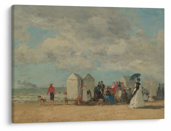 Obraz - Eugène Boudin, Beach Scene, reprodukce (70x50 cm)