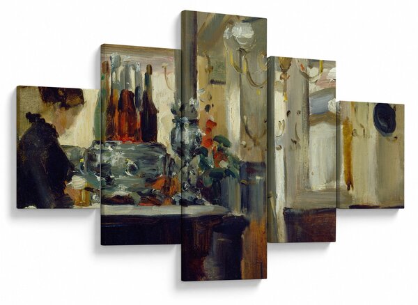 Obraz - Style of Edouard Manet, Bon Bock Cafe, reprodukce (125x70 cm)