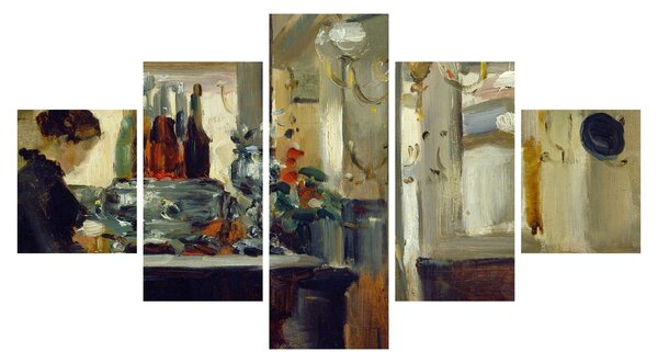 Obraz - Style of Edouard Manet, Bon Bock Cafe, reprodukce (125x70 cm)