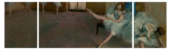 Obraz - Edgar Degas, Before the Ballet, reprodukce (170x50 cm)