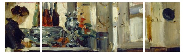 Obraz - Style of Edouard Manet, Bon Bock Cafe, reprodukce (170x50 cm)
