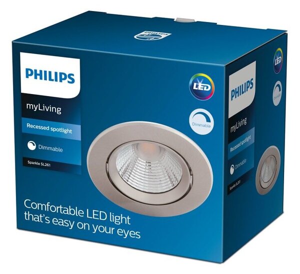 Sparkle podhledové LED svítidlo 3x5,5W 350lm 2700K IP20 8,5cm kulaté stmívatelné, nikl
