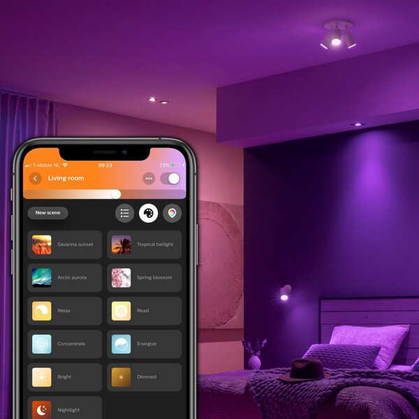 Hue Centura BT SVÍTIDLO PODHLEDOVÉ LED GU10 5,7W 350lm 2000-6500K RGB, hranaté, hliník