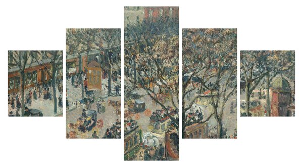 Obraz - Camille Pissarro, Boulevard des Italiens, Morning, Sunlight, reprodukce (125x70 cm)