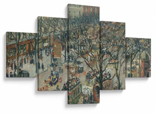 Obraz - Camille Pissarro, Boulevard des Italiens, Morning, Sunlight, reprodukce (125x70 cm)