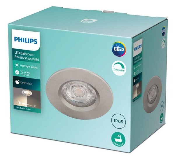 Dive podhledové LED svítidlo 1x5W 350lm 2700K stmívatlené IP65, niklové