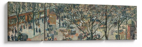 Obraz - Camille Pissarro, Boulevard des Italiens, Morning, Sunlight, reprodukce (170x50 cm)