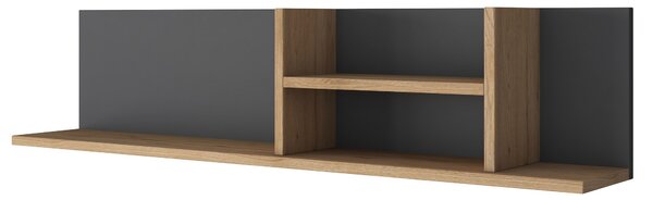 Kalune Design Nástěnná police AE103 antracitová/ořech