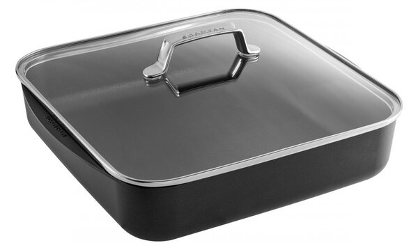TechnIQ pekáč čtvercový 28x28x7,5cm 4,6lt + skl. víko - SCANPAN