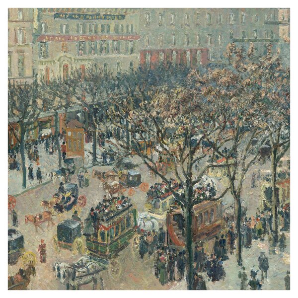 Obraz - Camille Pissarro, Boulevard des Italiens, Morning, Sunlight, reprodukce (30x30 cm)