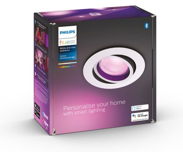 Hue WACA Centura podhledové LED svítidlo GU10 5,7W 350lm 2000-6500K RGB IP20 kulaté, bílé