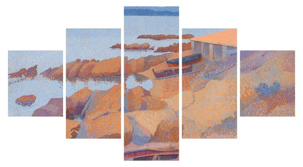 Obraz - Henri Edmond Cross, Calanque des Antibois, reprodukce (125x70 cm)