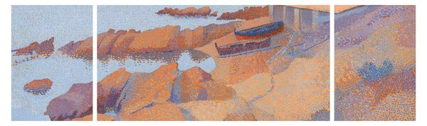 Obraz - Henri Edmond Cross, Calanque des Antibois, reprodukce (170x50 cm)