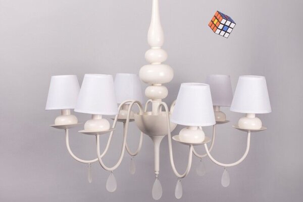 BLANCHE SP6 závěsné svítidlo 6x E14 40W bez zdroje 78cm IP20, bílé