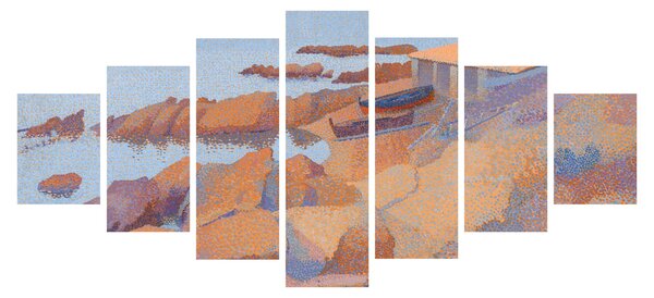 Obraz - Henri Edmond Cross, Calanque des Antibois, reprodukce (210x100 cm)