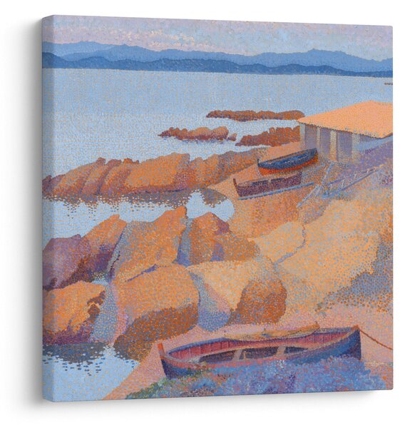 Obraz - Henri Edmond Cross, Calanque des Antibois, reprodukce (30x30 cm)