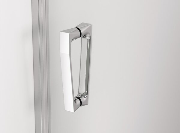 Ronal CADURA CA2C dvoukřídlé sprchové dveře 75 cm Šířka: 750 mm, Profil: Bílá, Sklo: Hladké čiré