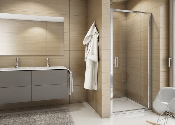 Ronal TOP-LINE S TLSP jednokřídlé sprchové dveře 70 cm Šířka: 700 mm, Profil: Matný elox, Sklo: Hladké čiré