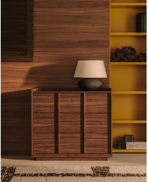 Hnědá komoda v dekoru ořechu 100x78x50 cm Onix – Kave Home