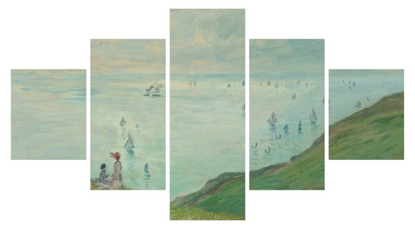 Obraz - Henri Fantin-Latour, Cliffs at Pourville, reprodukce (125x70 cm)