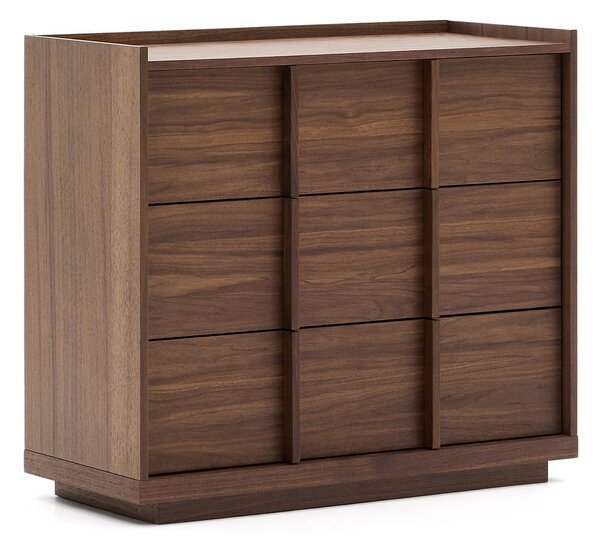 Hnědá komoda v dekoru ořechu 100x78x50 cm Onix – Kave Home