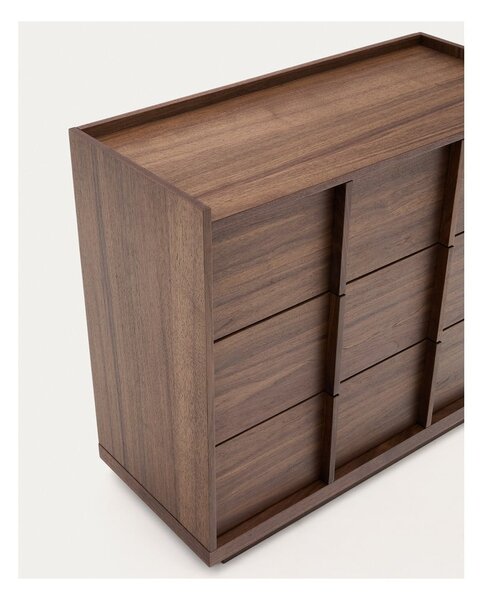 Hnědá komoda v dekoru ořechu 100x78x50 cm Onix – Kave Home