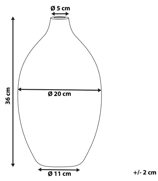 Dekorativní váza BAEZA Keramika 36 cm Bílá