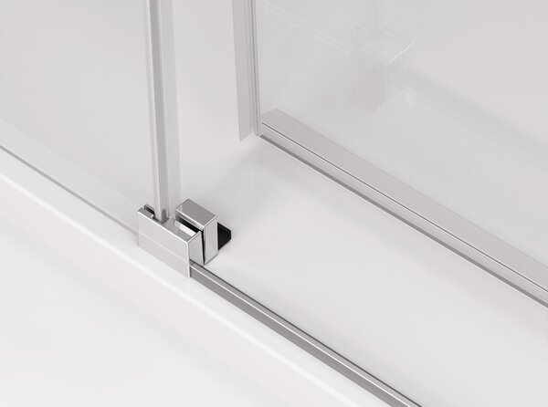 Ronal CADURA CAS2 posuvné sprchové dveře 110 cm Šířka: 1100 mm, Profil: Bílá, Sklo: Hladké čiré