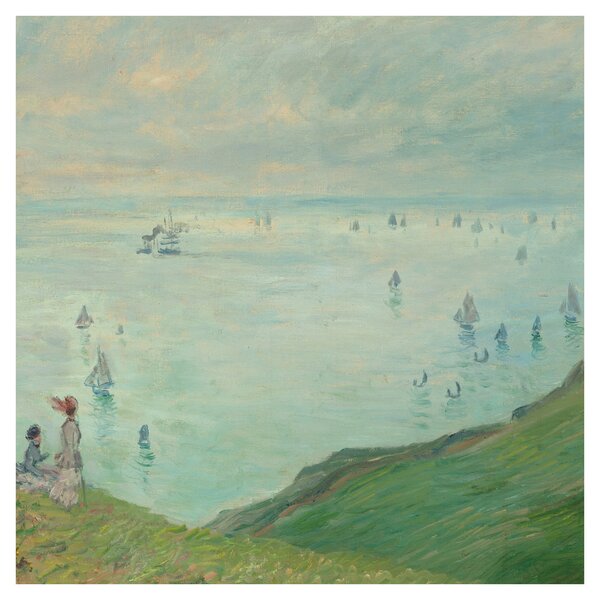 Obraz - Henri Fantin-Latour, Cliffs at Pourville, reprodukce (30x30 cm)