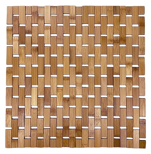 Předložka do koupelny Bambo Duckboard, 45x45 cm, hnědá