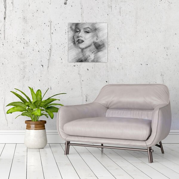 Obraz - Portrén Merilyn Monroe (30x30 cm)