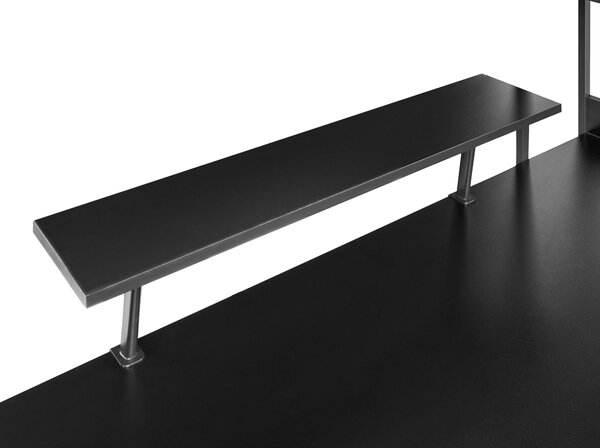 Kancelářský stůl s poznámkovou tabulí BILOXY 120 cm 64 cm s policemi Černá