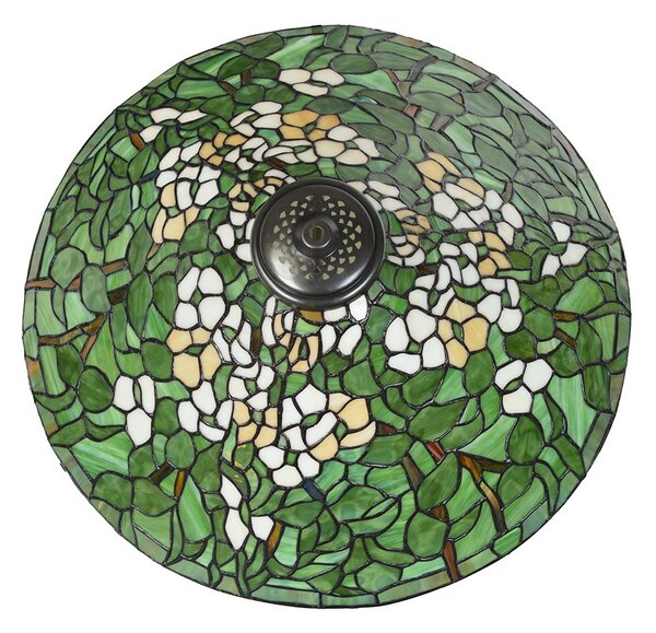Závěsné zelené svítidlo Tiffany Tremblay - Ø 50x135 cm - Clayre & Eef